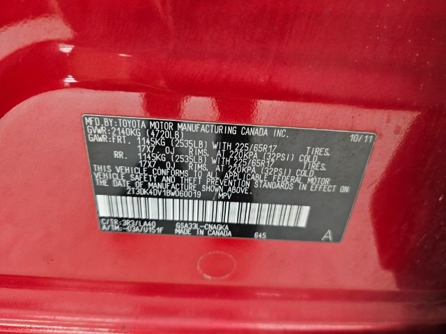 Toyota RAV4 4WD 4dr V6 5-Spd AT Ltd (Natl) 2011