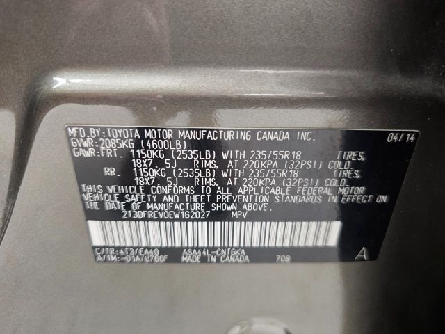 Toyota RAV4 AWD 4dr Limited (Natl) 2014