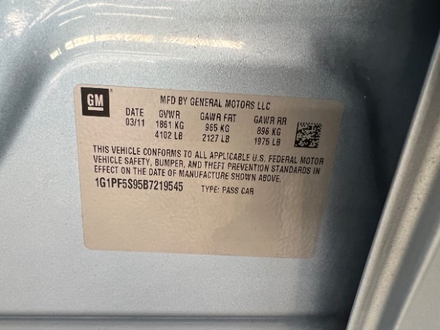 Chevrolet Cruze 4dr Sdn LT w/1LT 2011