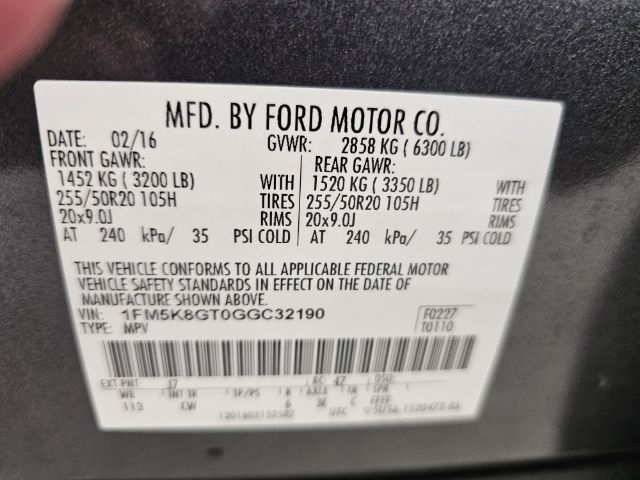 Ford Explorer 4WD 4dr Sport 2016