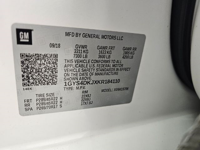 Cadillac Escalade 4WD 4dr Platinum 2019