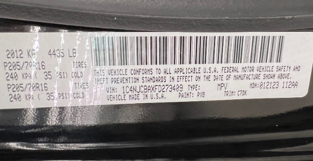 Jeep Compass FWD 4dr Sport 2015