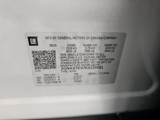 Chevrolet Equinox AWD 4dr LT w/2FL 2019