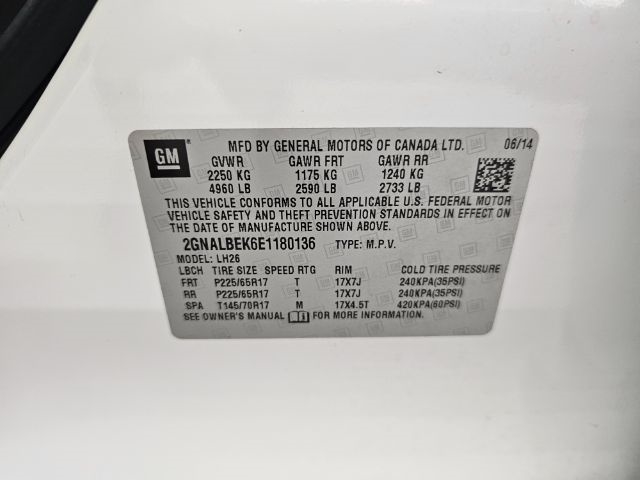 Chevrolet Equinox FWD 4dr LT w/1LT 2014