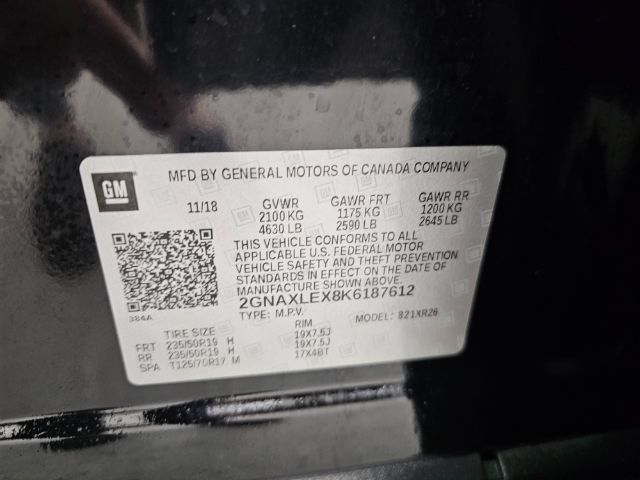 Chevrolet Equinox FWD 4dr LT w/2LT 2019