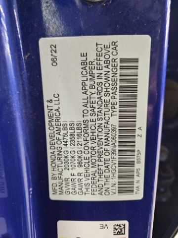 Honda Accord Sedan Sport 1.5T CVT 2022