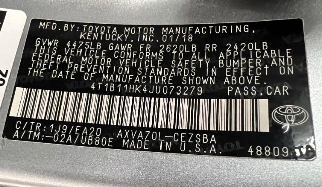 Toyota Camry XLE Auto (Natl) 2018