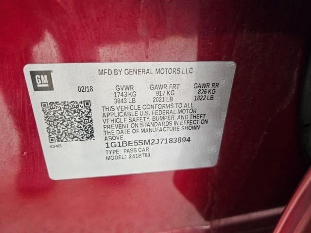 Chevrolet Cruze 4dr Sdn 1.4L LT w/1SD 2018