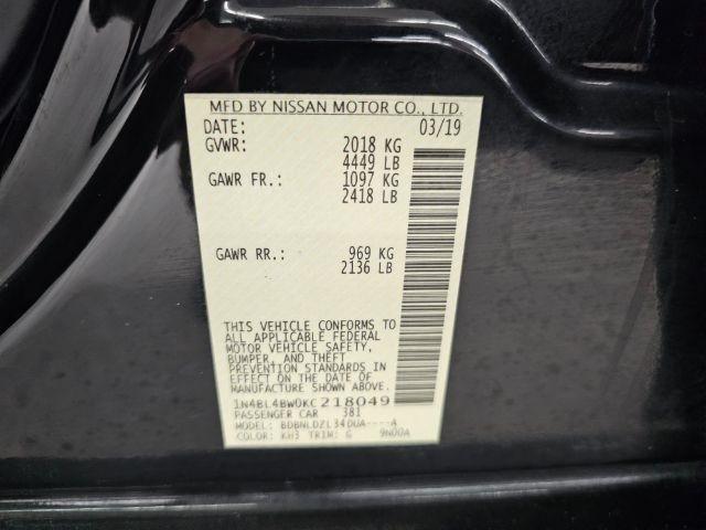 Nissan Altima 2.5 S AWD Sedan 2019