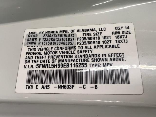 Honda Odyssey 5dr Touring 2014