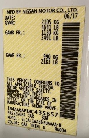 Nissan Maxima SR 3.5L 2017