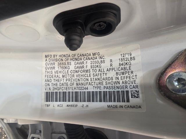 Honda Civic Si Sedan Manual w/Summer Tires 2020