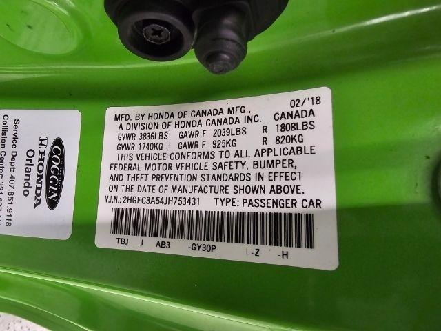 Honda Civic Si Coupe Manual 2018