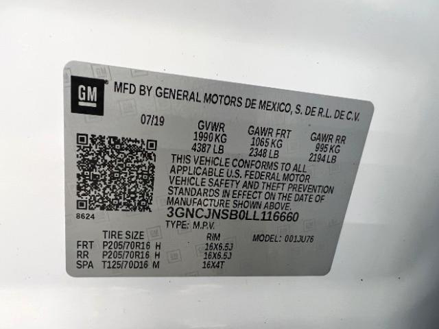 Chevrolet Trax AWD 4dr LS 2020