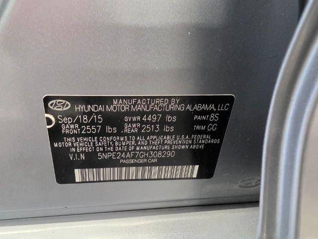 Hyundai Sonata 4dr Sdn 2.4L SE PZEV 2016