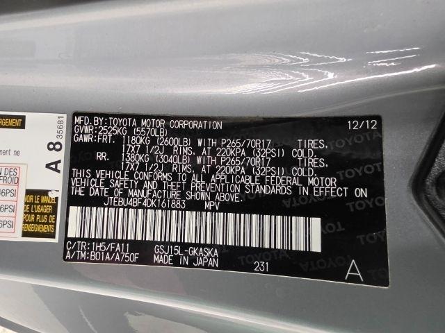 Toyota FJ Cruiser 4WD 4dr Man (Natl) 2013