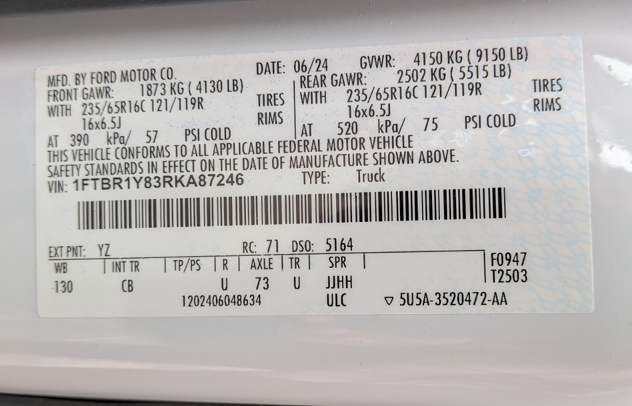 Ford Transit 250 Van 2024