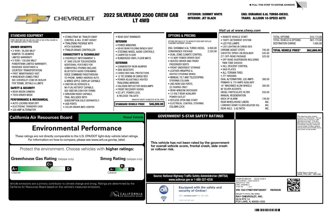 Chevrolet Silverado 2500HD LT Crew Cab Short Box 4WD 2022