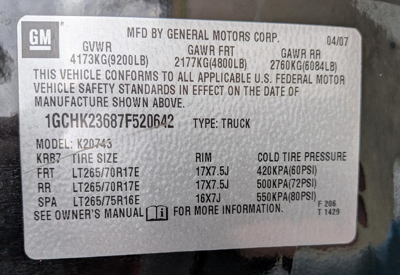 Chevrolet Silverado 2500HD LT1 Crew Cab 4WD 2007