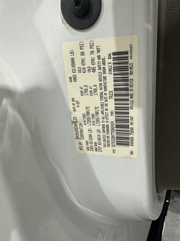 Dodge Ram 2500 ST Crew Cab SWB 4WD 2007