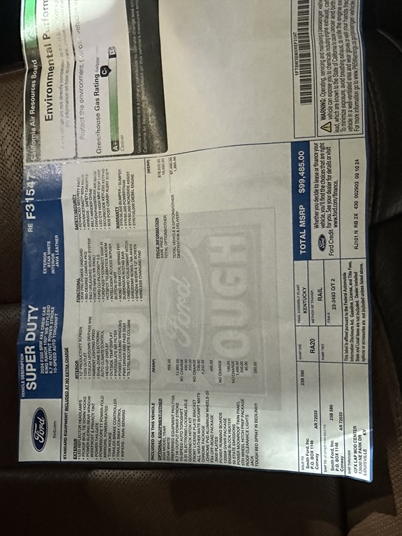 Ford Super Duty F-350 SRW King Ranch 4WD Crew Cab 6.75' Box 2024