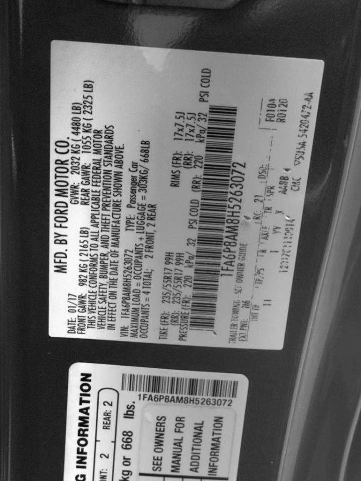 Ford Mustang V6 Coupe 2017