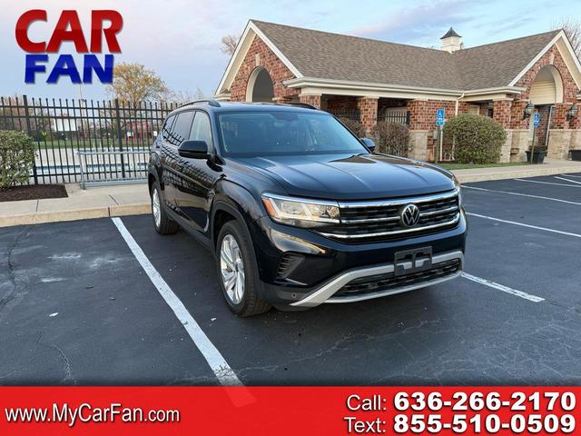 Black 2021 Volkswagen Atlas V6 SE FWD with Technology SUV / Crossover Front-Wheel Drive Automatic