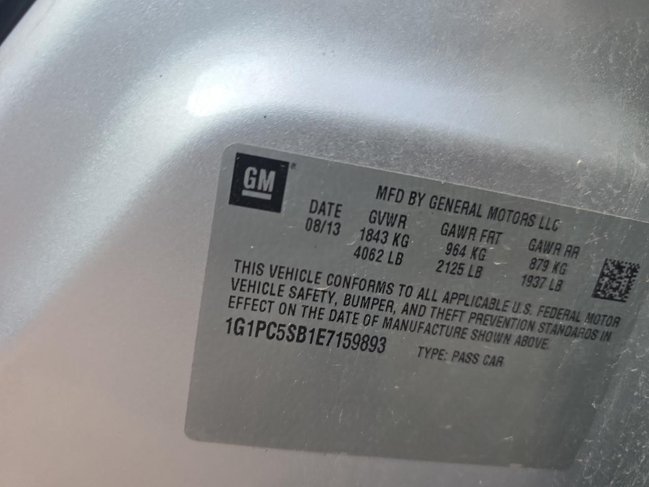 Chevrolet Cruze 1LT Auto 2014