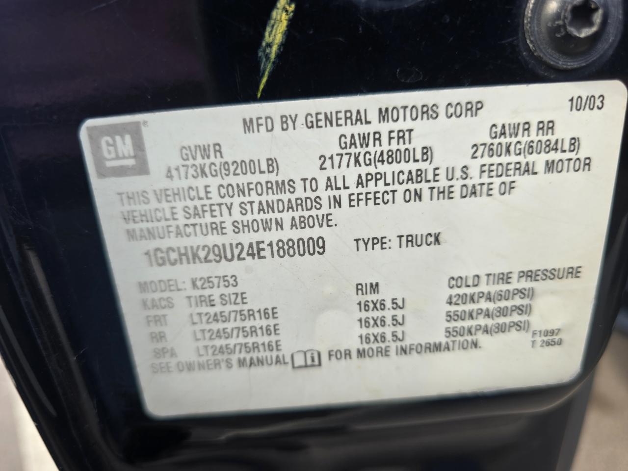 Chevrolet Silverado 2500HD LT Ext. Cab Long Bed 4WD 2004