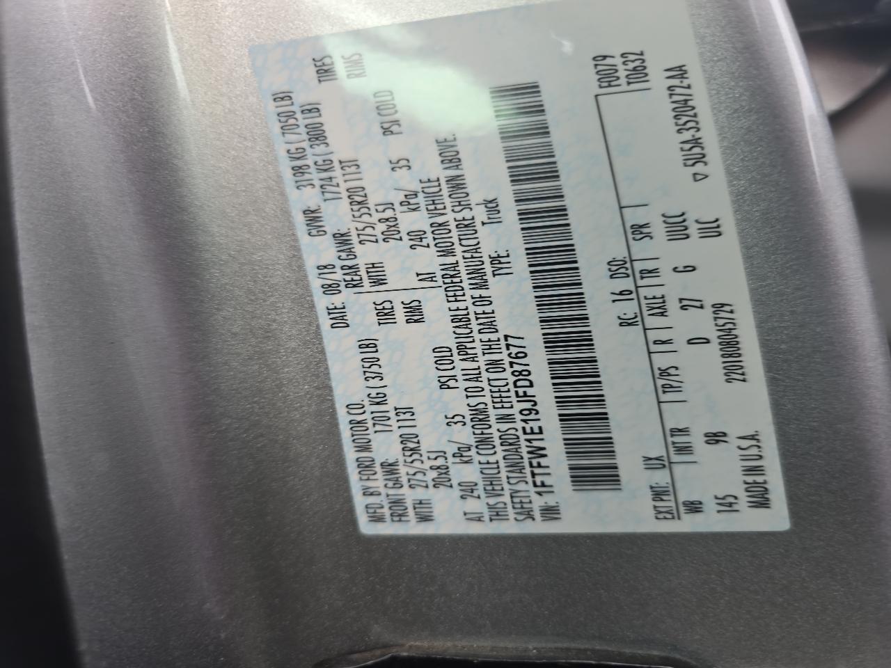 Ford F-150 Platinum 4WD SuperCrew 5.5' Box 2018