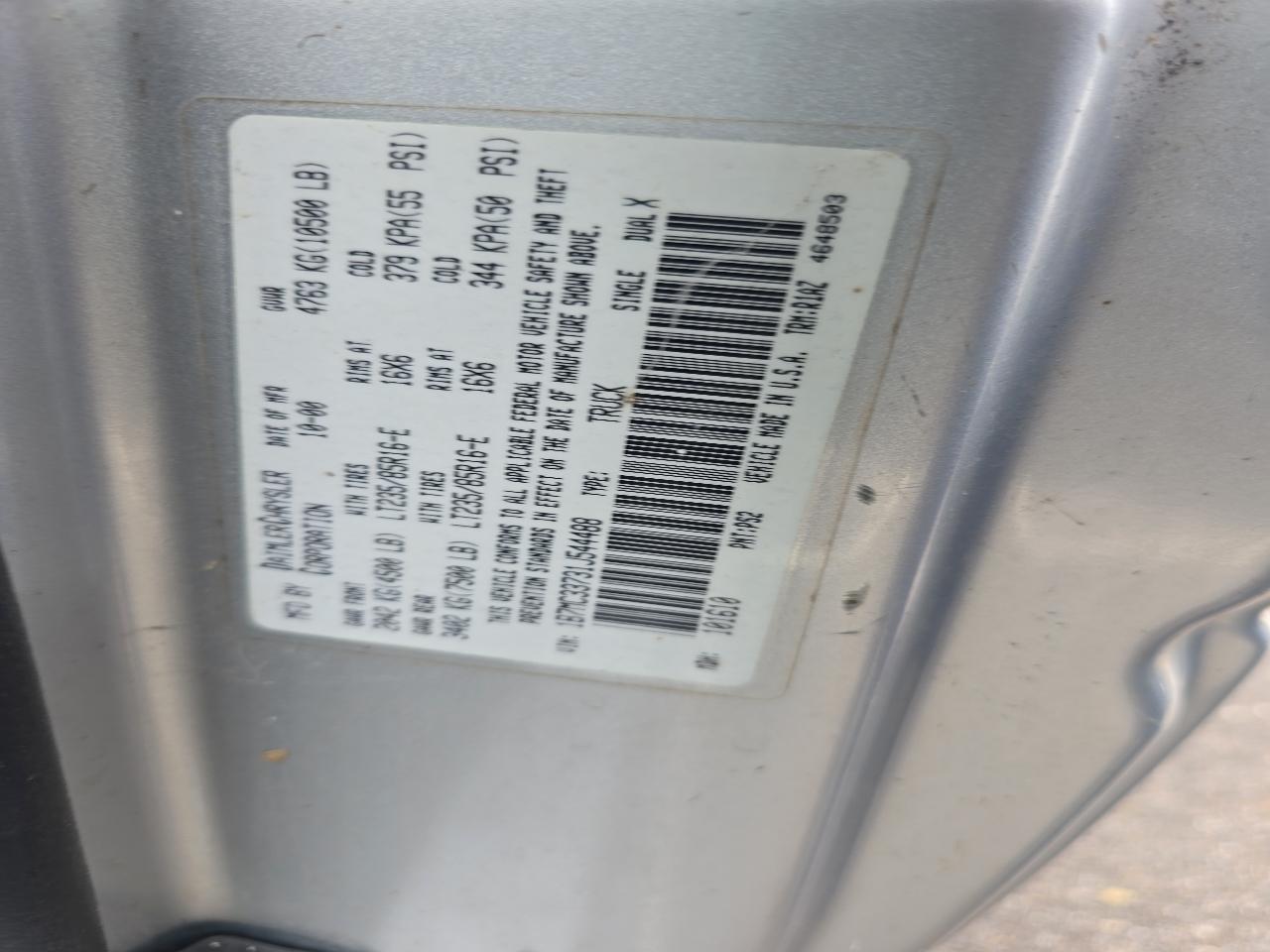 Dodge Ram 3500 Quad Cab Long Bed 2WD 2001