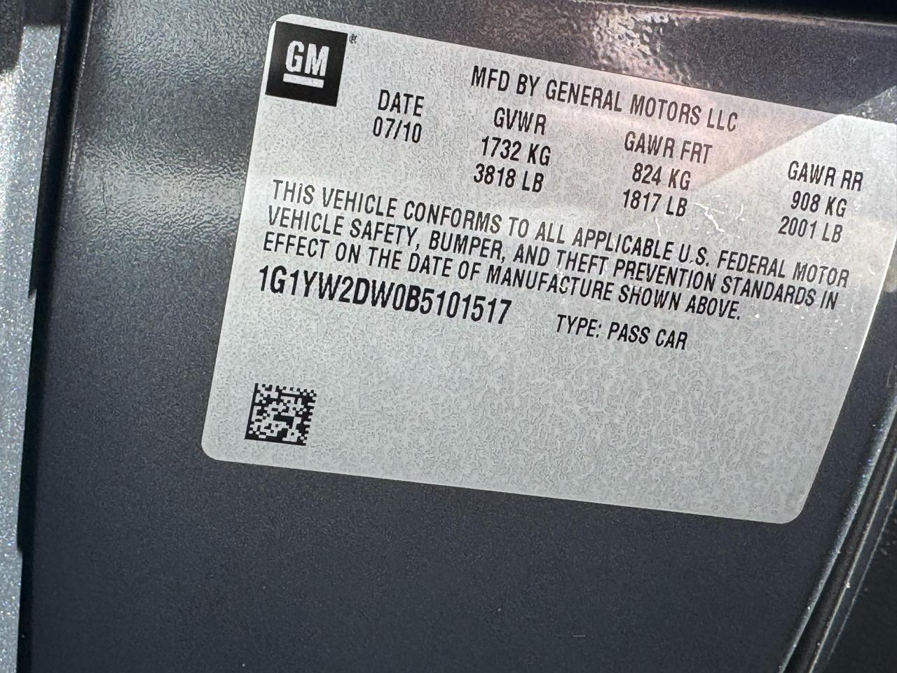 Chevrolet Corvette 2dr Cpe Z16 Grand Sport w/3LT 2011