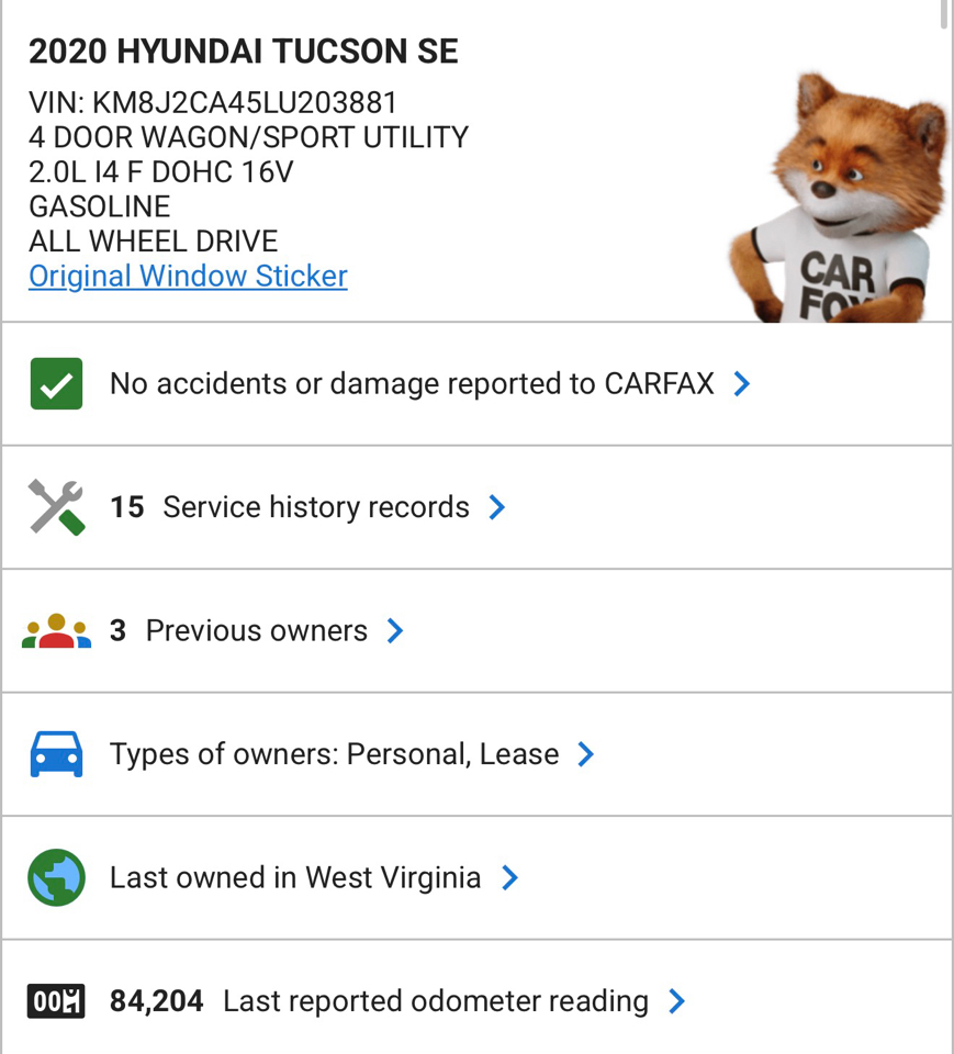 Hyundai Tucson SE AWD 2020