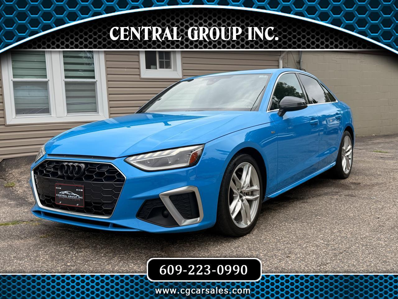Blue 2020 Audi A4 Sedan All-Wheel Drive Automatic