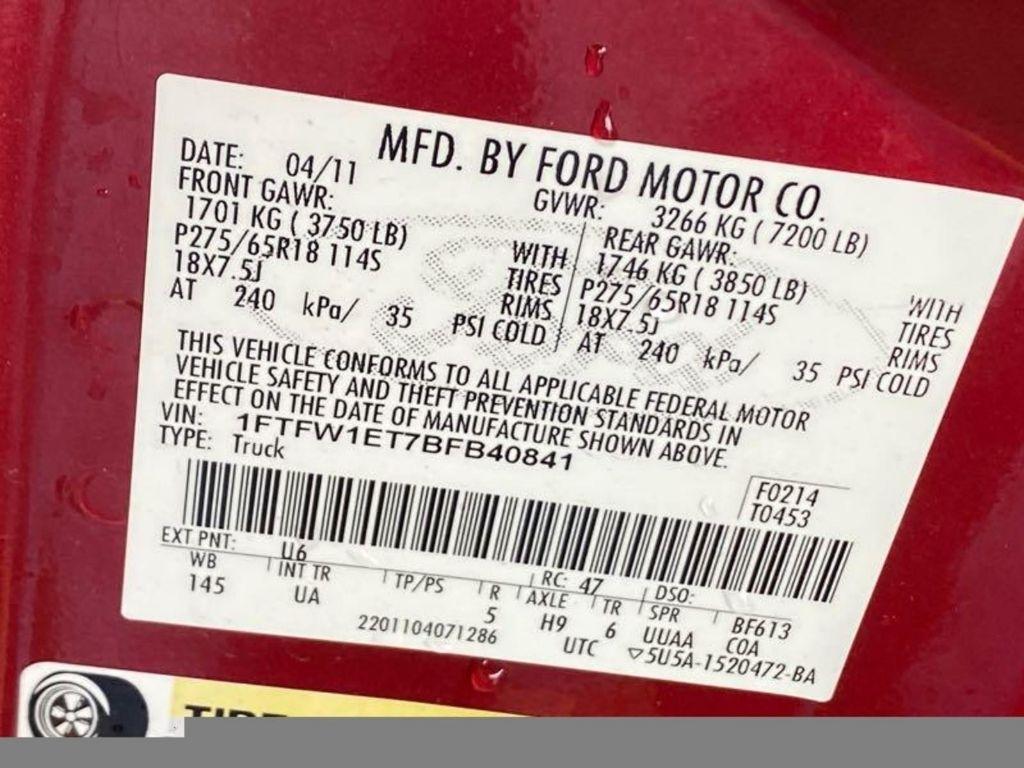 Ford F-150 XL SuperCrew 6.5-ft. Bed 4WD 2011