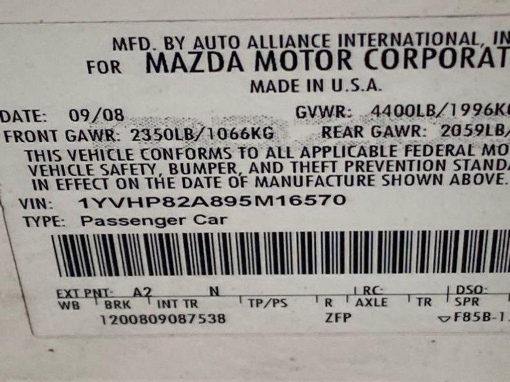 Mazda MAZDA6 i SV 2009