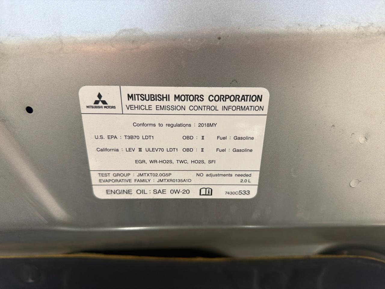 Mitsubishi Outlander Sport ES 2.0 CVT 2018