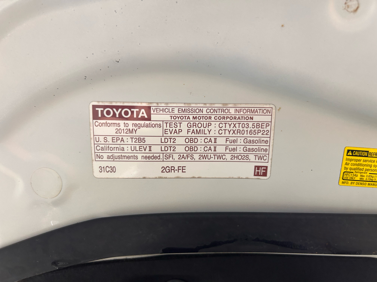 Toyota Highlander FWD 4dr V6 Limited (Natl) 2012