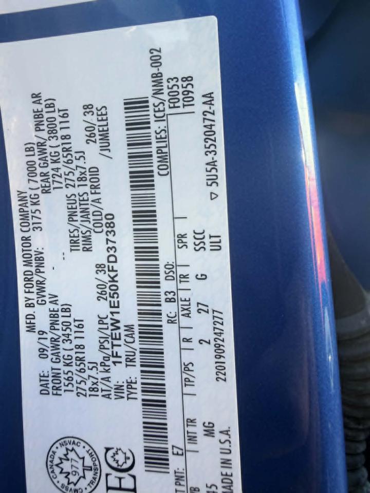 Ford F-150 XLT SuperCrew Short Bed 4WD 2019