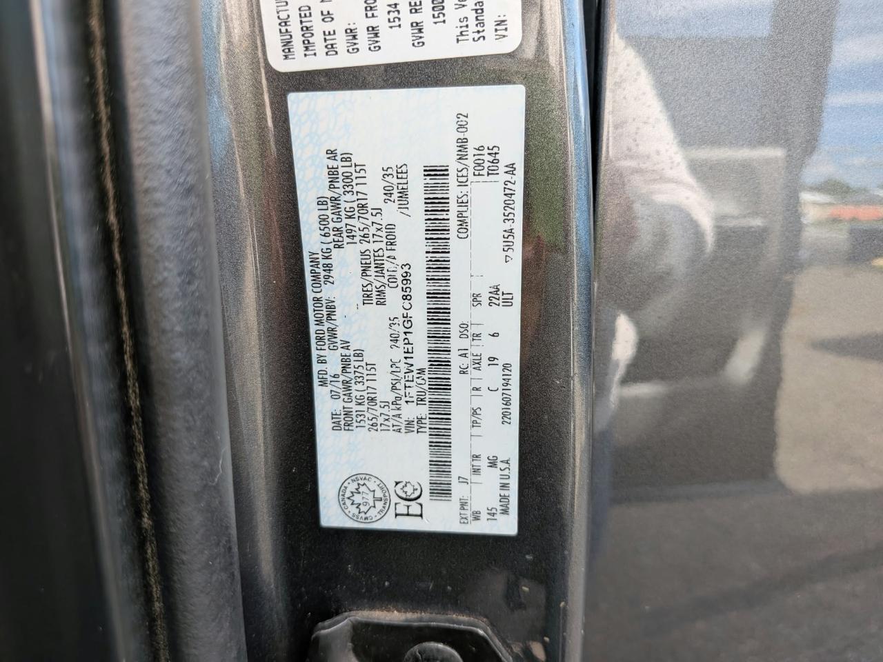 Ford F-150 XLT SuperCrew 5.5-ft. Bed 4WD 2016