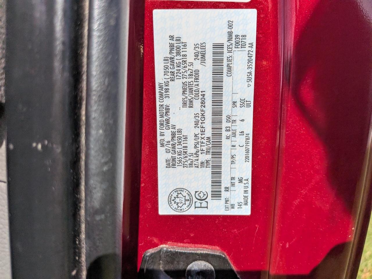 Ford F-150 XLT 4WD SuperCrew 6.5' Box 2016