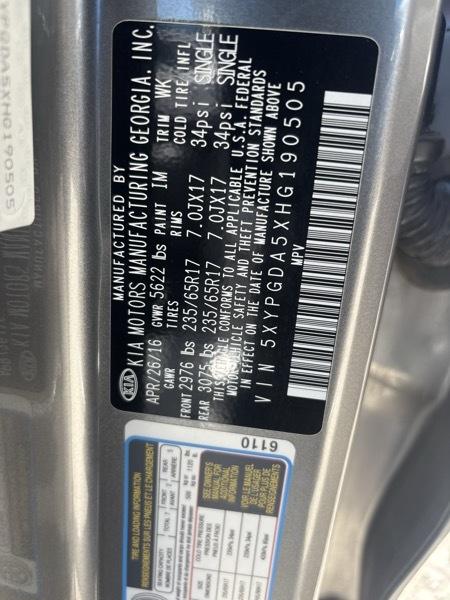 Kia Sorento LX V6 AWD 2017