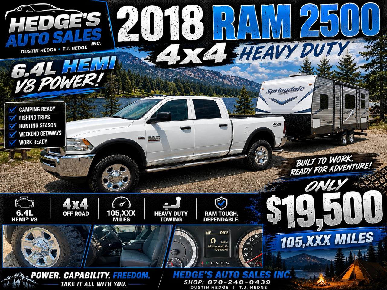 2018 RAM 2500 Tradesman 4x4 Crew Cab 6'4" Box