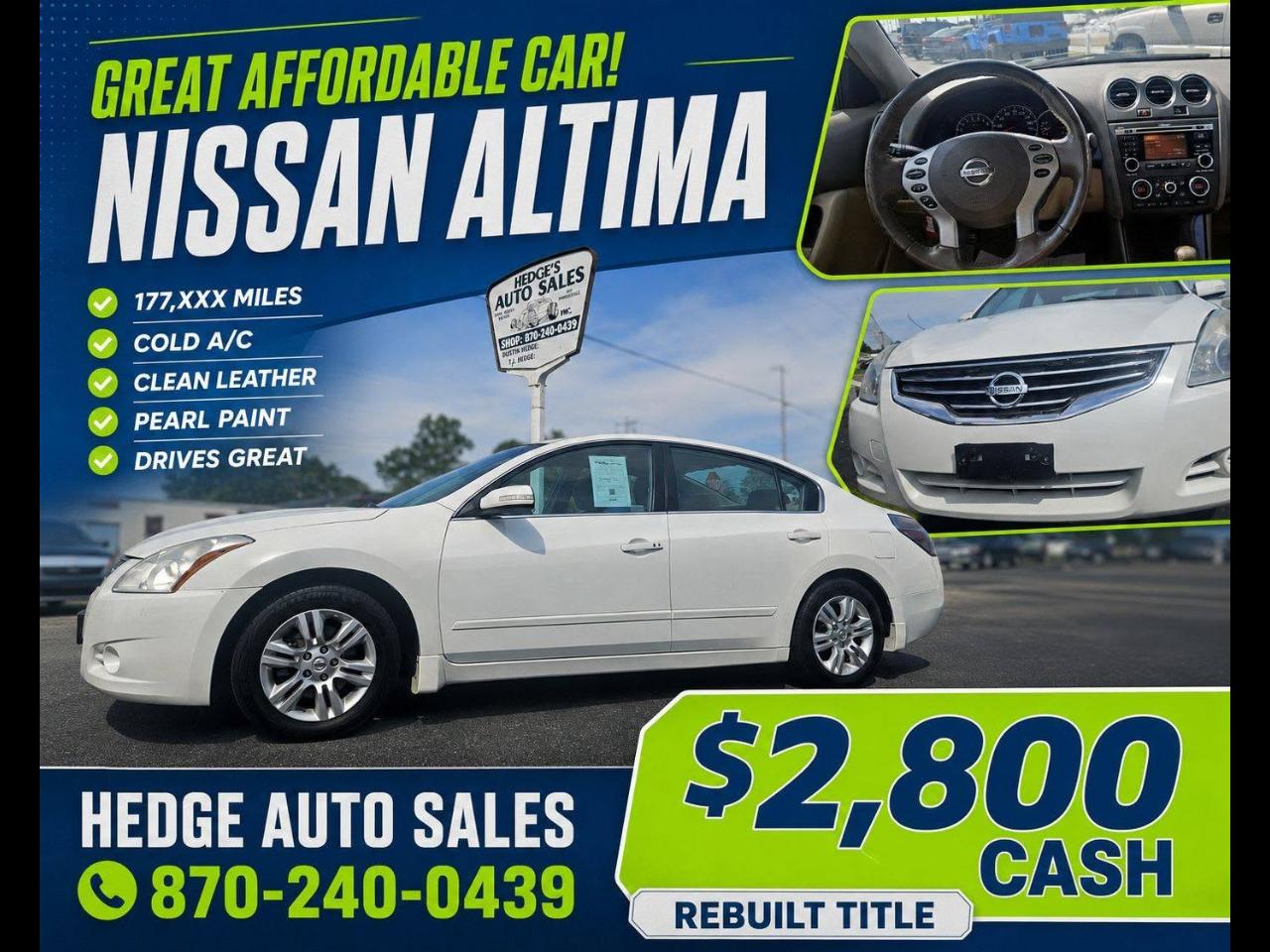 Nissan Altima 4dr Sdn I4 CVT 2.5 SL 2010