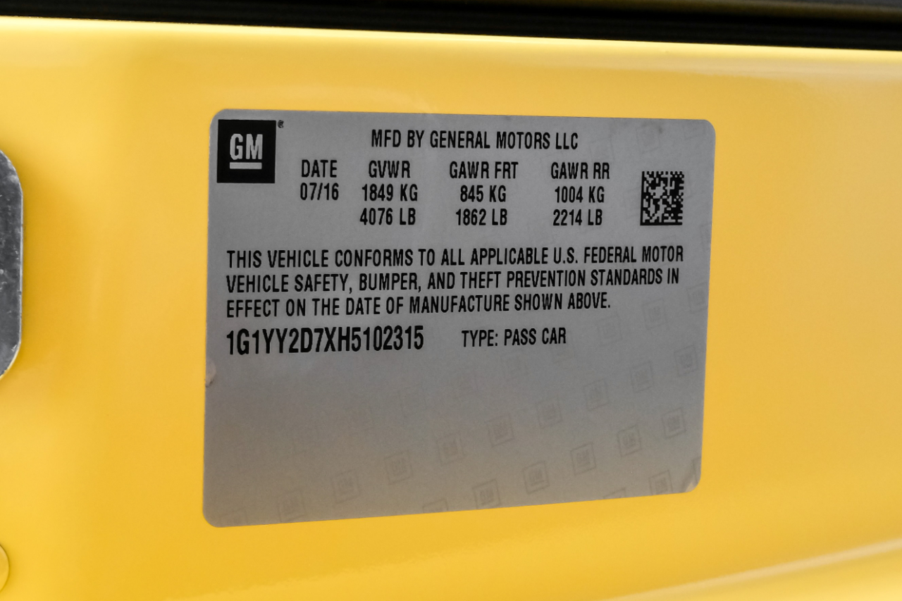 Chevrolet Corvette 2dr Grand Sport Cpe w/2LT 2017