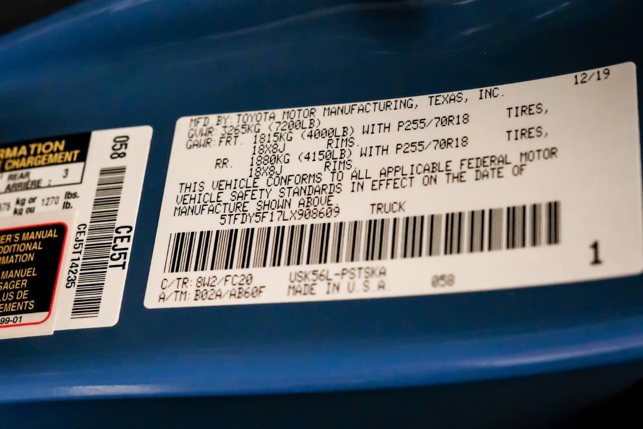 Toyota Tundra 4WD SR5 CrewMax 5.5' Bed 5.7L (Natl) 2020