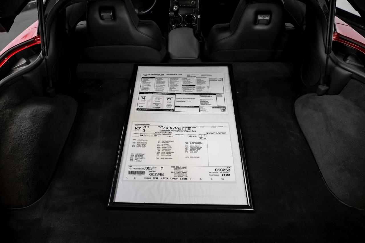 Chevrolet Corvette 2dr Cpe ZR1 w/3ZR 2012