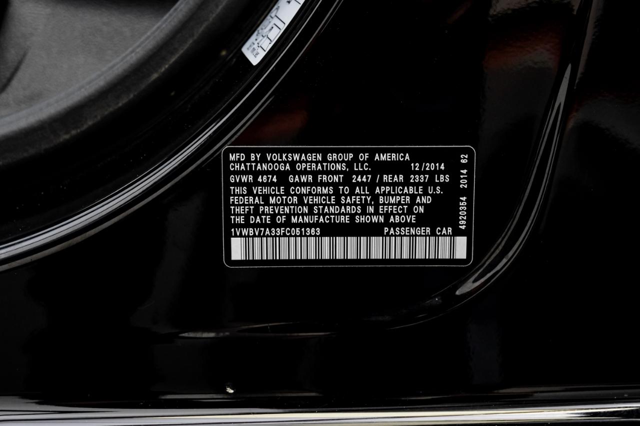 Volkswagen Passat 4dr Sdn 2.0L Manual TDI SE 2015