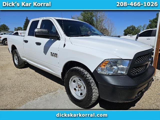 White 2017 RAM 1500 Tradesman Quad Cab 4WD Pickup Truck Four-Wheel Drive Automatic