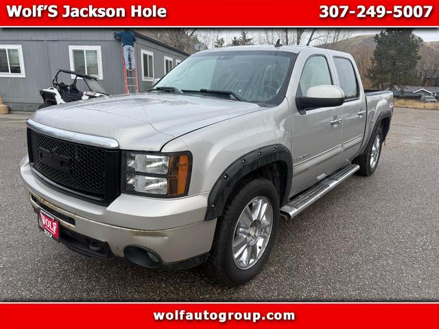 Silver 2008 GMC Sierra 1500 Denali Crew Cab AWD Pickup Truck Four-Wheel Drive Automatic